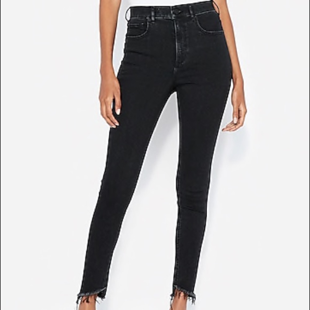 Express High Waisted Denim Perfect Ankle Jeans